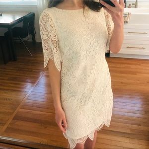 Anthropologie Bridal Bachelorette Lace Off White Rehearsal Dress